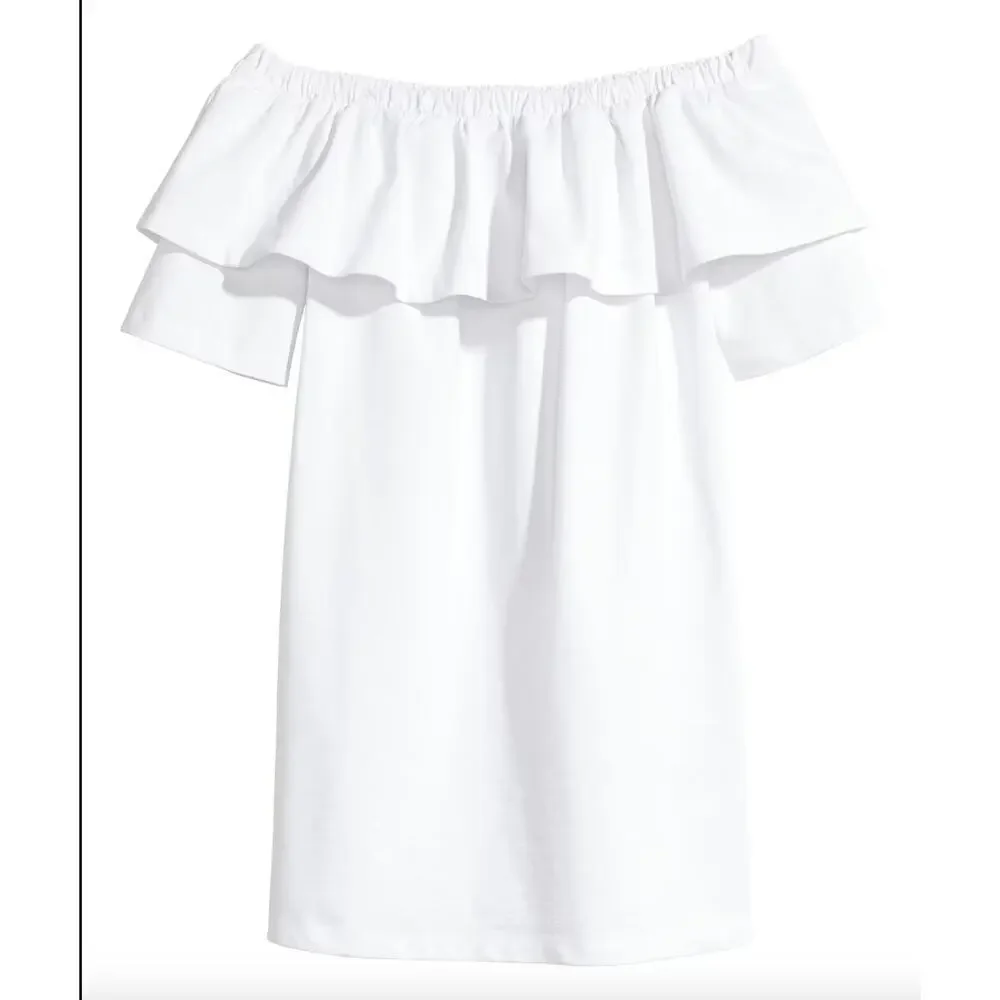 H&M White Off the Shoulder Mini Dress - size 8 - Picture 6 of 7